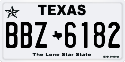 TX license plate BBZ6182