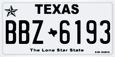 TX license plate BBZ6193