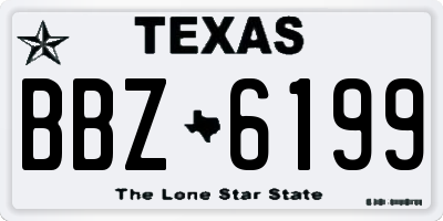 TX license plate BBZ6199