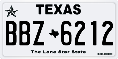 TX license plate BBZ6212