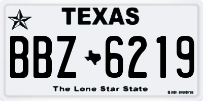 TX license plate BBZ6219