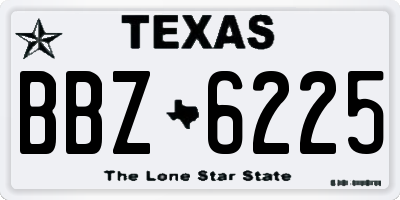TX license plate BBZ6225