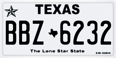 TX license plate BBZ6232