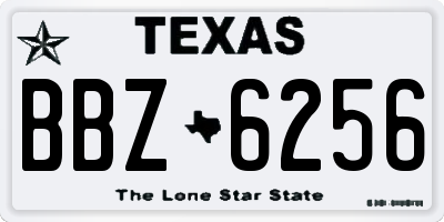 TX license plate BBZ6256