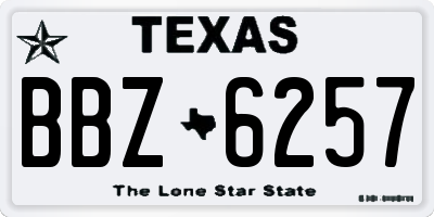 TX license plate BBZ6257