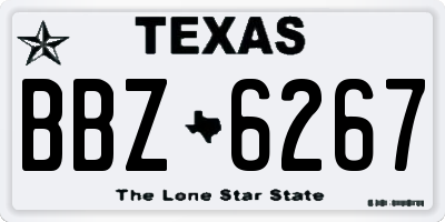 TX license plate BBZ6267