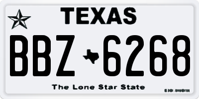 TX license plate BBZ6268