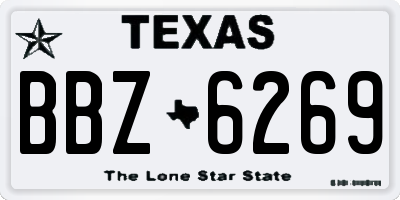 TX license plate BBZ6269
