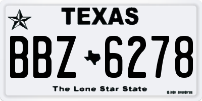 TX license plate BBZ6278
