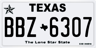 TX license plate BBZ6307
