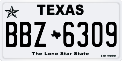 TX license plate BBZ6309