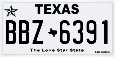 TX license plate BBZ6391