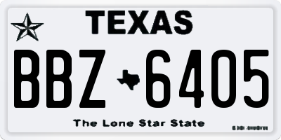 TX license plate BBZ6405