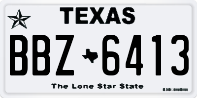 TX license plate BBZ6413