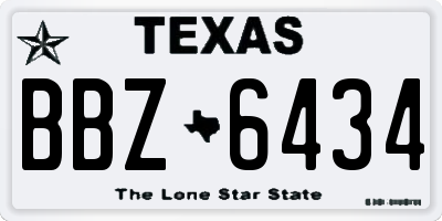 TX license plate BBZ6434