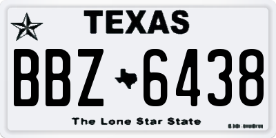 TX license plate BBZ6438