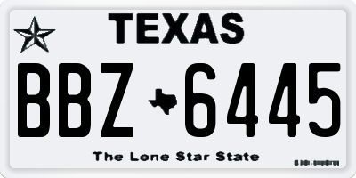 TX license plate BBZ6445