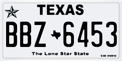 TX license plate BBZ6453