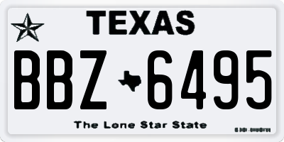 TX license plate BBZ6495