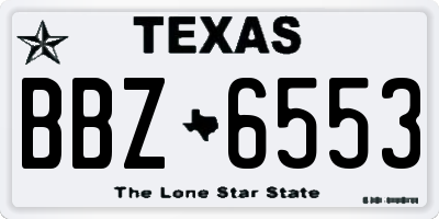 TX license plate BBZ6553