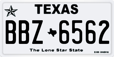 TX license plate BBZ6562