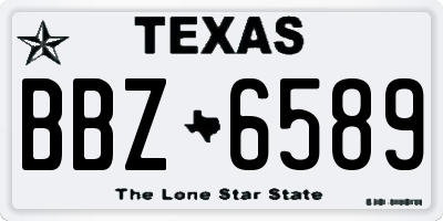 TX license plate BBZ6589