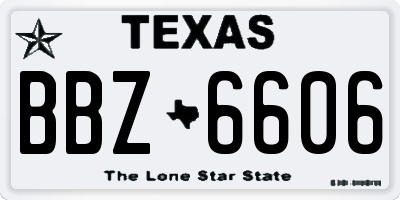 TX license plate BBZ6606
