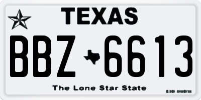 TX license plate BBZ6613