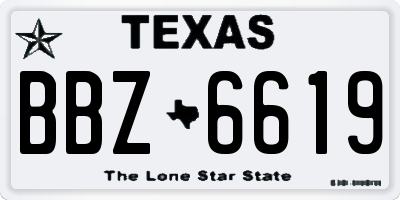 TX license plate BBZ6619