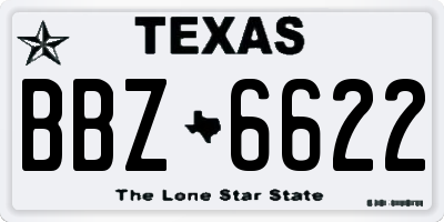 TX license plate BBZ6622