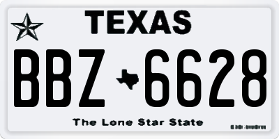 TX license plate BBZ6628