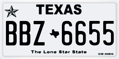 TX license plate BBZ6655