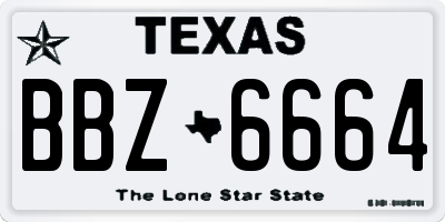 TX license plate BBZ6664