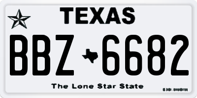 TX license plate BBZ6682