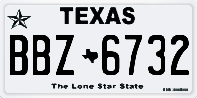 TX license plate BBZ6732