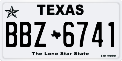 TX license plate BBZ6741