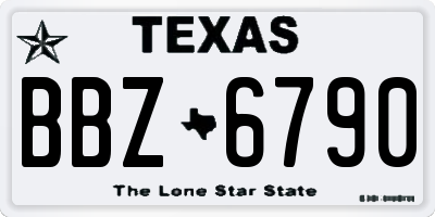 TX license plate BBZ6790