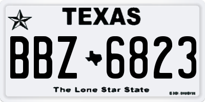 TX license plate BBZ6823