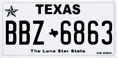 TX license plate BBZ6863