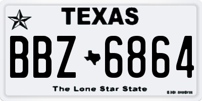 TX license plate BBZ6864