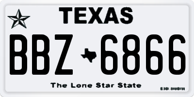 TX license plate BBZ6866