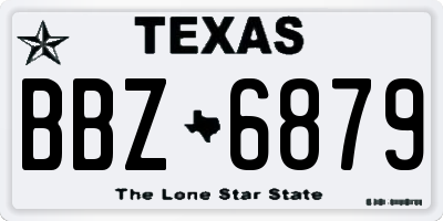 TX license plate BBZ6879