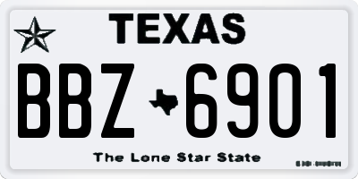 TX license plate BBZ6901