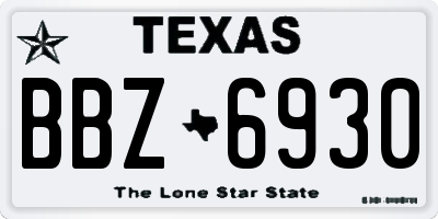 TX license plate BBZ6930