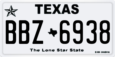 TX license plate BBZ6938
