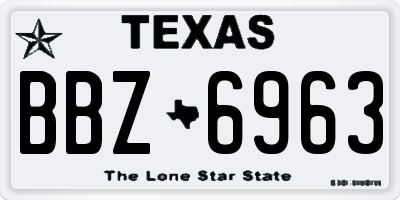 TX license plate BBZ6963
