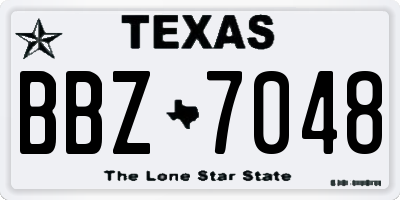 TX license plate BBZ7048
