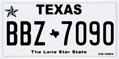 TX license plate BBZ7090