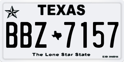 TX license plate BBZ7157