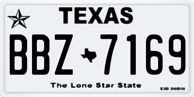 TX license plate BBZ7169